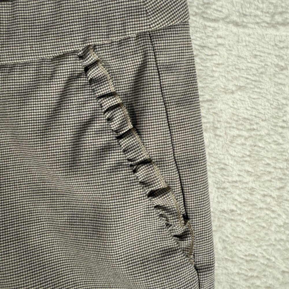 Zara Basic Collection Black White Houndstooth Ruf… - image 3